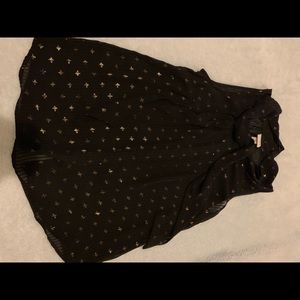 Black and gold top